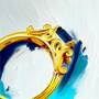 Vivid bi‑color tourmaline ring in 18 kt yellow gold – ring unique