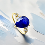 Elegant sapphire engagement ring - unique engagement rings collection