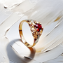 One-of-a-kind vintage spinel engagement ring – ring unique design