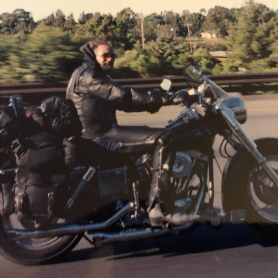 WindVest Motorcycle Windshields Founder, Norm Dober riding