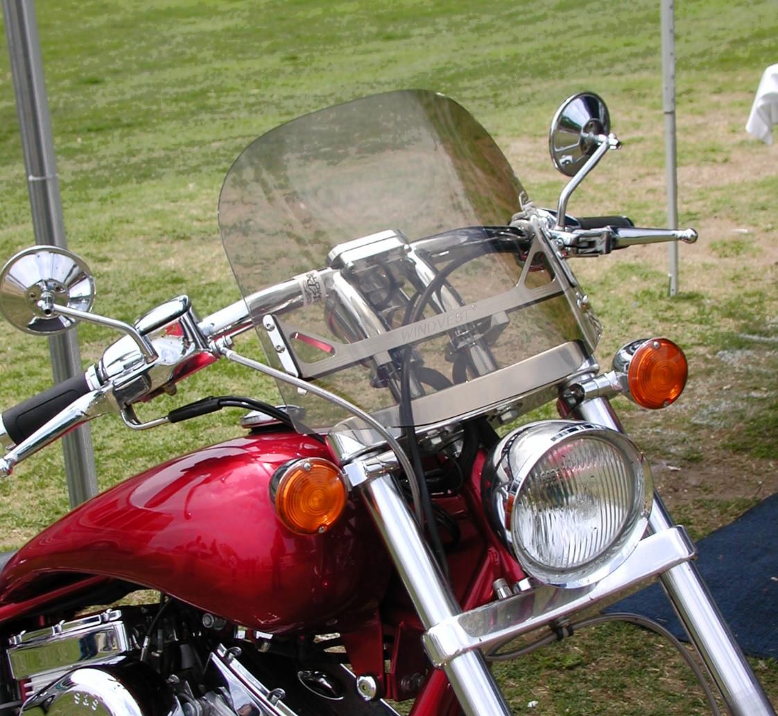 What motorcycle windshields are made of