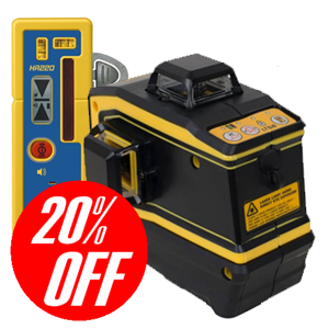 Spectra Precision LT56: 3-Plane Crossline Laser with HR220 Receiver