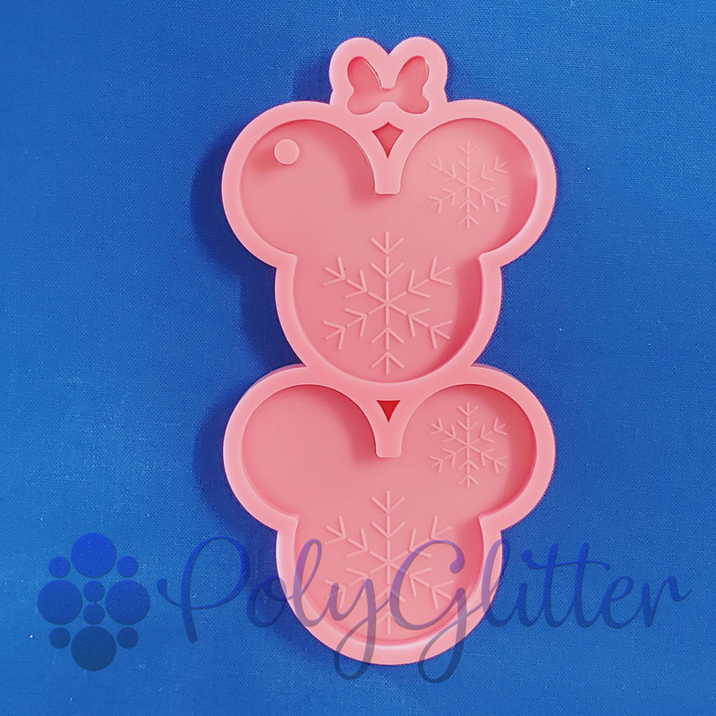 Winter Mouse and Lady Mouse Keychain or Phone Grip Duo