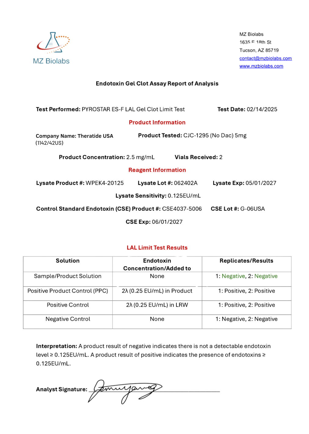 CJC-1295 COA 1