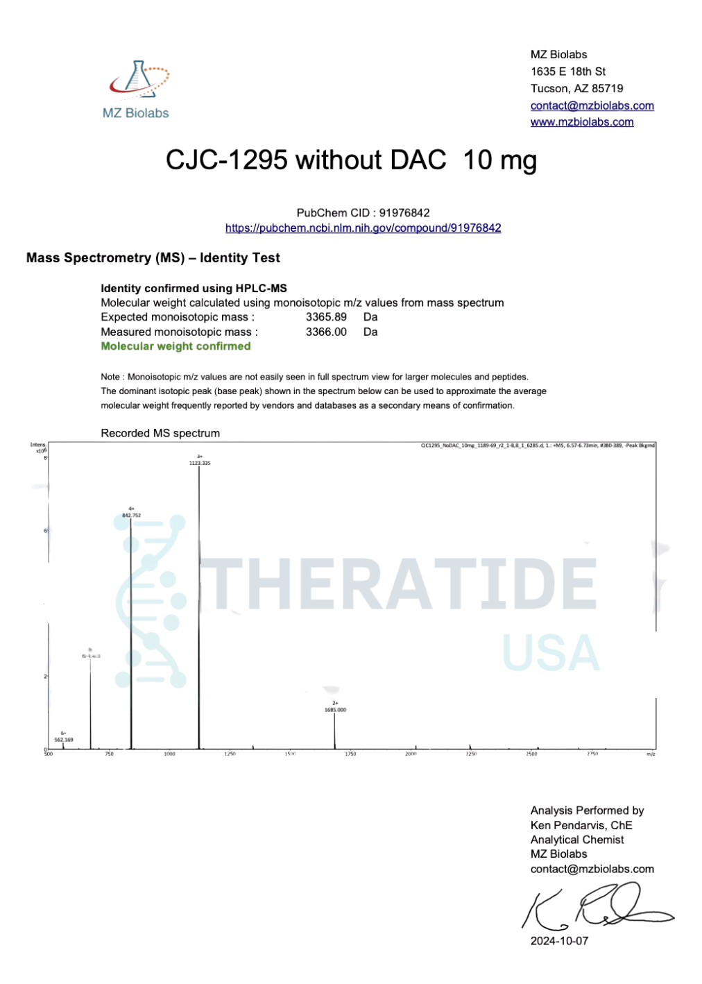 CJC-1295 COA 2