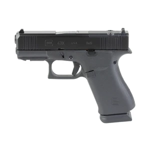 Glock 43X MOS 9mm pistol with 3.41 inch barrel, black nDLC, MPN UX4350203FRMOS