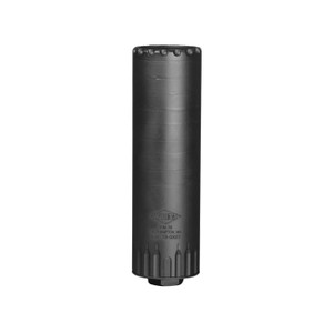 YHM R9 multi caliber suppressor for 9mm and 308 rifles in matte black on white background