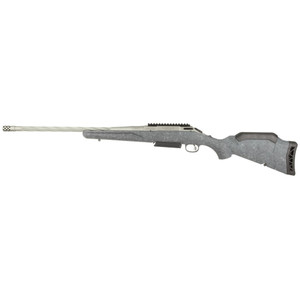 Ruger American Generation II rifle in 7MM PRC with 20 inch barrel, gunmetal Cerakote finish, and gray splatter stock