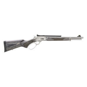 Marlin 1894 SBL lever action rifle chambered in 357 Magnum with stainless finish and gray laminate stock