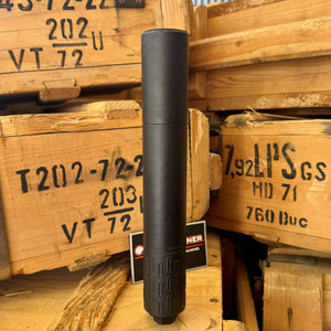 HUXWRX FLOW 45 modular titanium suppressor with Cerakote black finish, Grade 23 titanium construction, full-size and K-length configurations, and .578x28 booster assembly for pistol and PCC use in, store image