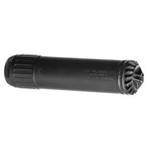 OSS HX-QD 556 Ti 5.56 suppressor featuring Flow-Through technology, titanium construction, and Torque Lock quick detach mounting system.