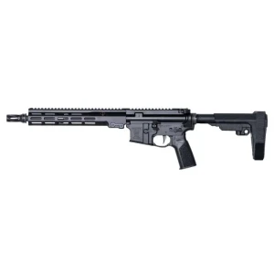 Geissele Super Duty MOD1 12.5-inch 5.56 NATO AR pistol with MK16 M-LOK rail and HUXWRX flash hider.
