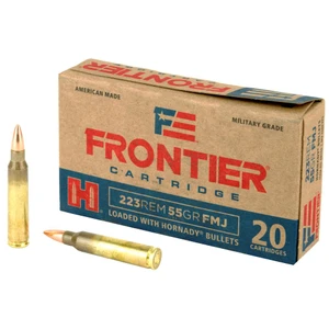 Frontier Cartridge Lake City .223 Remington 55 grain FMJ ammunition, 20-round box