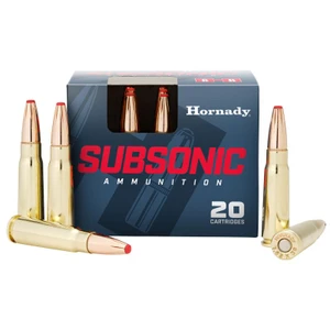 Hornady Subsonic 7.62x39 255 grain Sub-X ammunition in a 20-round box