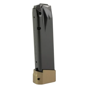Canik TTI Combat 9mm 21-round magazine with bronze +3 extension
