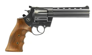 Korth Mongoose .357 Magnum revolver with 6 inch barrel, DLC black finish, UPC 806802761282