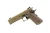 Nighthawk Custom Sand Hawk Single Stack 9mm pistol with Tan Cerakote finish, compensator and Trijicon RMR