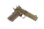 Nighthawk Custom Sand Hawk Single Stack 9mm pistol with Tan Cerakote finish, compensator and Trijicon RMR right side