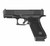 Front profile view of a Glock 45 Gen 6 9mm pistol with a 4.02-inch barrel and 17-round capacity, featuring a black nDLC finish, optic-ready slide, and enhanced Gen 6 grip texture on a clean white background.