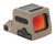 Holosun EPS Carry red MRS reflex sight in flat dark earth FDE with enclosed emitter and circle dot reticle on white background