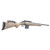 Ruger American Rifle Ranch Generation II in 5.56 NATO with 16 inch barrel, cobalt Cerakote finish and flat dark earth splatter stock angled inward to the right