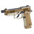 Beretta 80X Cheetah Tactical 380 ACP threaded barrel optics ready pistol with two magazines pointing angled inward to the left
