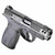 Smith and Wesson Bodyguard 2.0 Carry Comp 380 ACP micro-compact pistol with ported barrel and night sights angled inward to the right