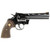 Colt Python 357 Magnum revolver with 5 inch barrel blued finish and walnut grips pointing to the right