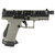 Walther PDP Pro Compact 9mm optics ready pistol with threaded barrel and tungsten gray frame pointing to the right