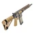 PSA Sabre-15 11.5-inch 5.56 AR pistol with Moss Green Cerakote finish, RifleSpeed adjustable gas block, burnt bronze handguard, and SBA4 brace, stock image pointing up and to the right