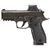 Sig Sauer P226 XCarry Legion DA/SA 9mm pistol in Legion Gray featuring a Romeo-X Compact red dot, X-RAY3 night sights, G10 grips, optics-ready slide, and accessory rail, stock image