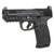 Smith & Wesson M&P9 M2.0 9mm full-size optics-ready pistol with 4.25 inch barrel in black, stock image, angled to the left