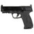 Smith & Wesson M&P9 M2.0 9mm full-size optics-ready pistol with 4.25 inch barrel in black, stock image, pointing to the left