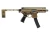 Sig Sauer MPX K 9mm pistol with 4.5 inch threaded barrel, folding brace and Coyote finish. Stock image