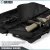 Savior Equipment Urban Warfare 46 inch Double Rifle Bag in Obsidian Black, opened up with a firearm