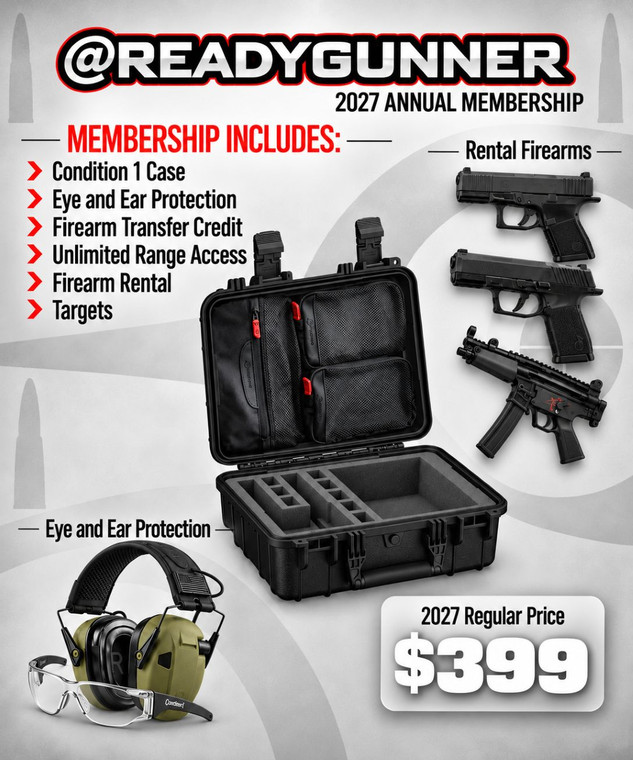 Ready Gunner 2027 Annual Membership with Condition 1 Case