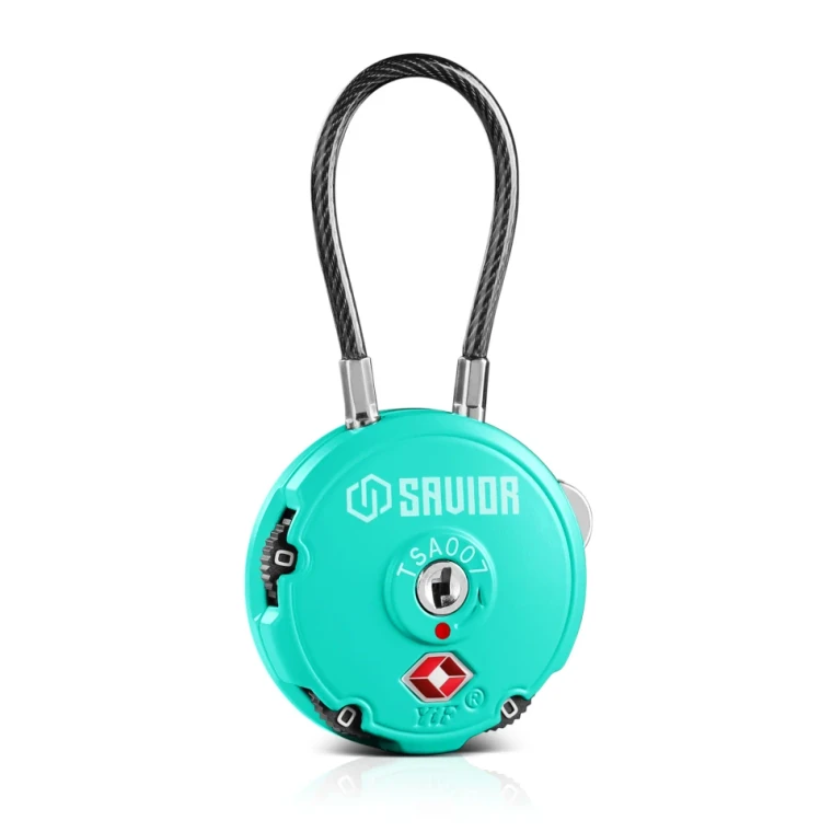 Savior Equipment cable lock in Savior Teal with two keys