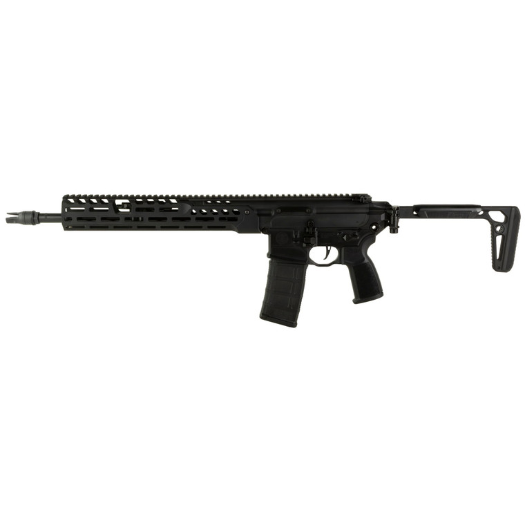 Sig Sauer MCX SPEAR-LT 5.56 NATO rifle with 16 inch barrel, M-LOK handguard, and black anodized finish