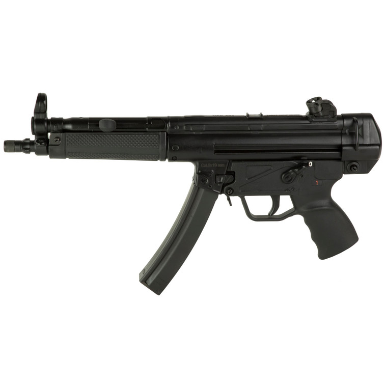 Century Arms AP5 Base 9mm pistol with 8.9 inch threaded barrel and matte black finish