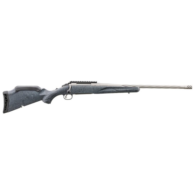 Ruger American Generation II rifle in 30-06 Springfield with 20 inch barrel gunmetal Cerakote finish and gray splatter stock