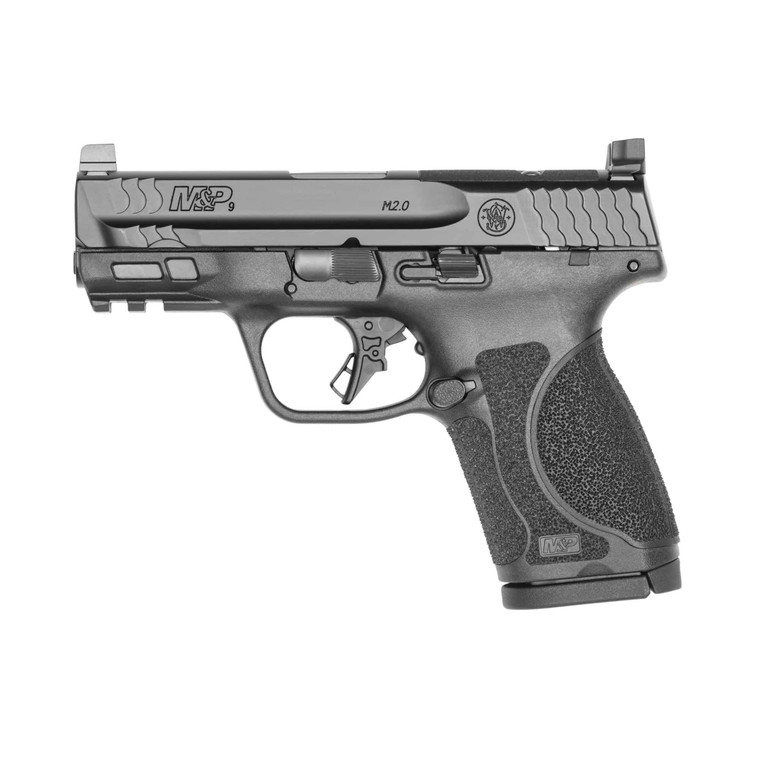 Smith and Wesson M&P M2.0 Compact 9mm optics ready pistol with flat face trigger and optic height sights