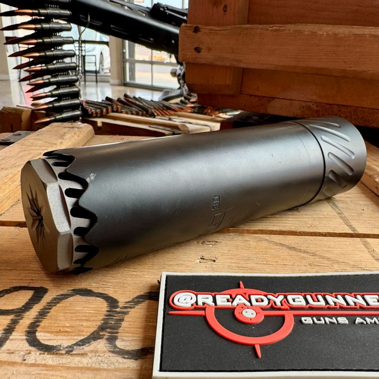 NG2 Defense MAXFLO 3D suppressor featuring a flow-through core design with titanium and 17-4 stainless construction for low back pressure performance on 5.56 rifles, in store image