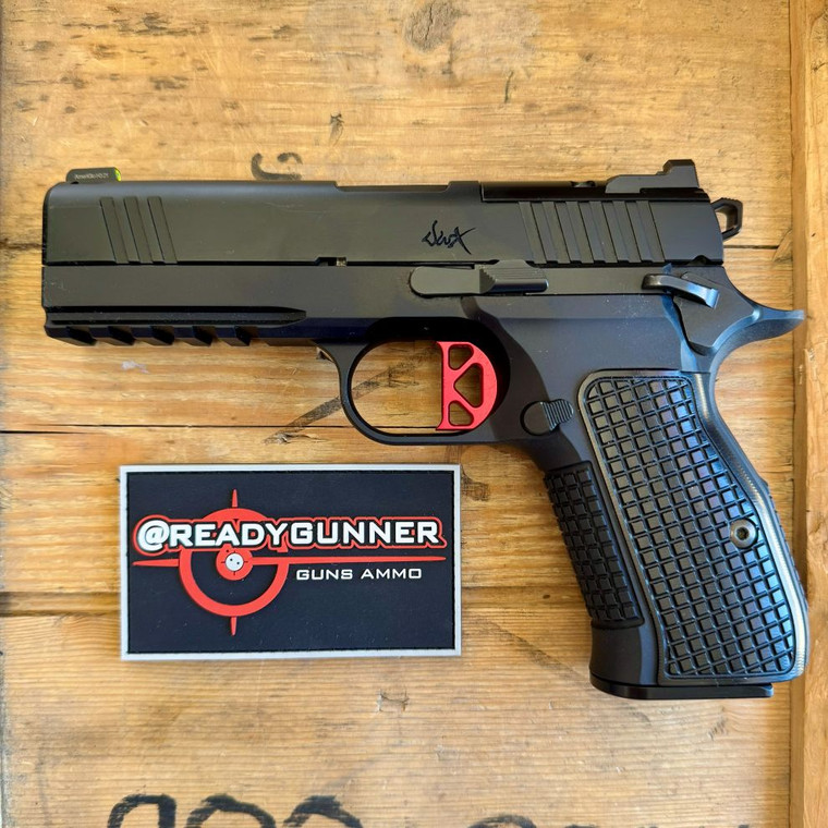 Dan Wesson DWX Compact 9MM optics-ready pistol with match-grade barrel, aluminum frame, tritium front sight, and black DLC finish, in store image