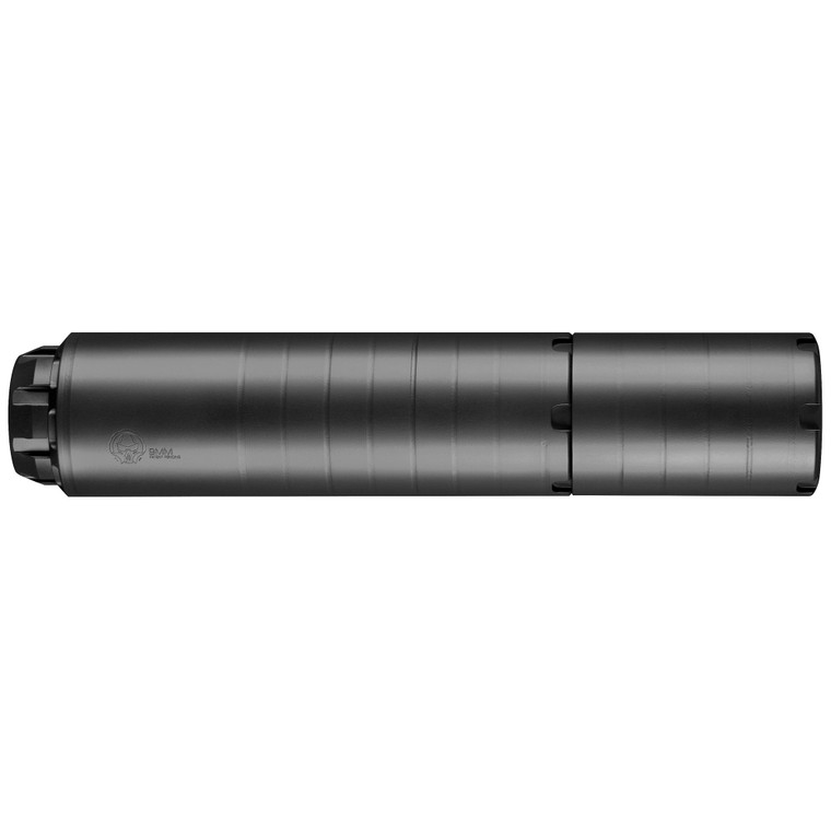 Dead Air Wolfman 9mm modular suppressor in black Cerakote with full-length and short configurations.