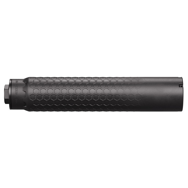 Sig Sauer Hexium 300 titanium suppressor with black Cerakote finish and low back pressure design.