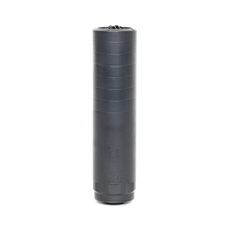 Resilient Suppressors Stacy's Mom 5.56 and 6mm suppressor with black Cerakote finish, stock image