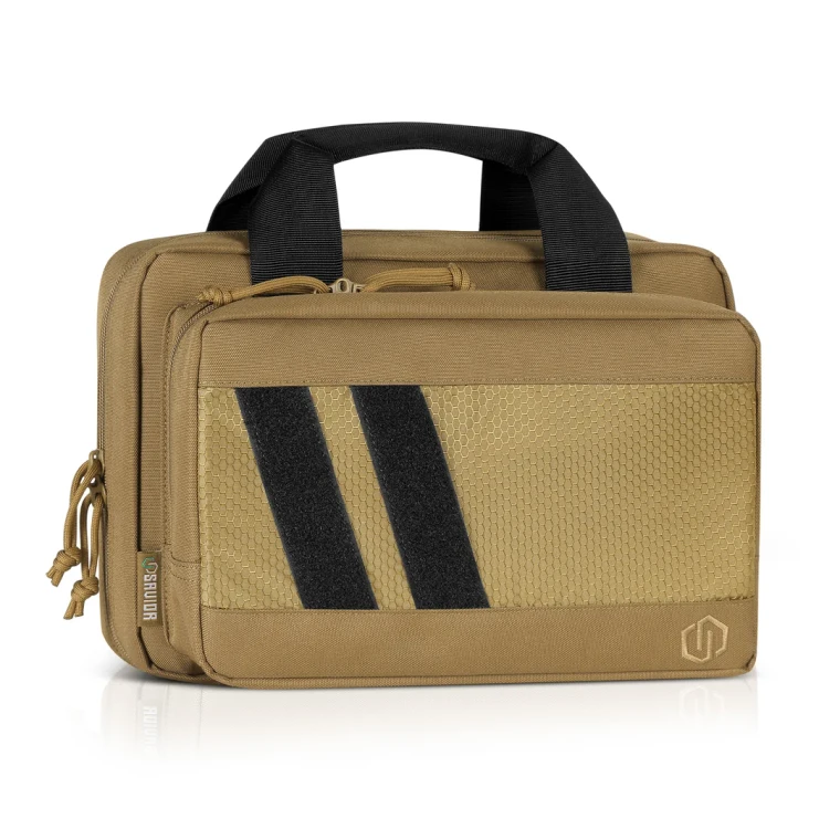 Savior Equipment Specialist Double Pistol Case 13 inch in Dark FDE with magazine storage
