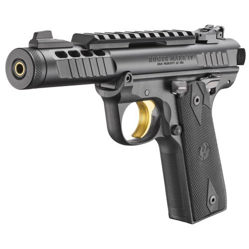 Ruger Mark IV 22/45 Lite .22 LR pistol, black, right side view
