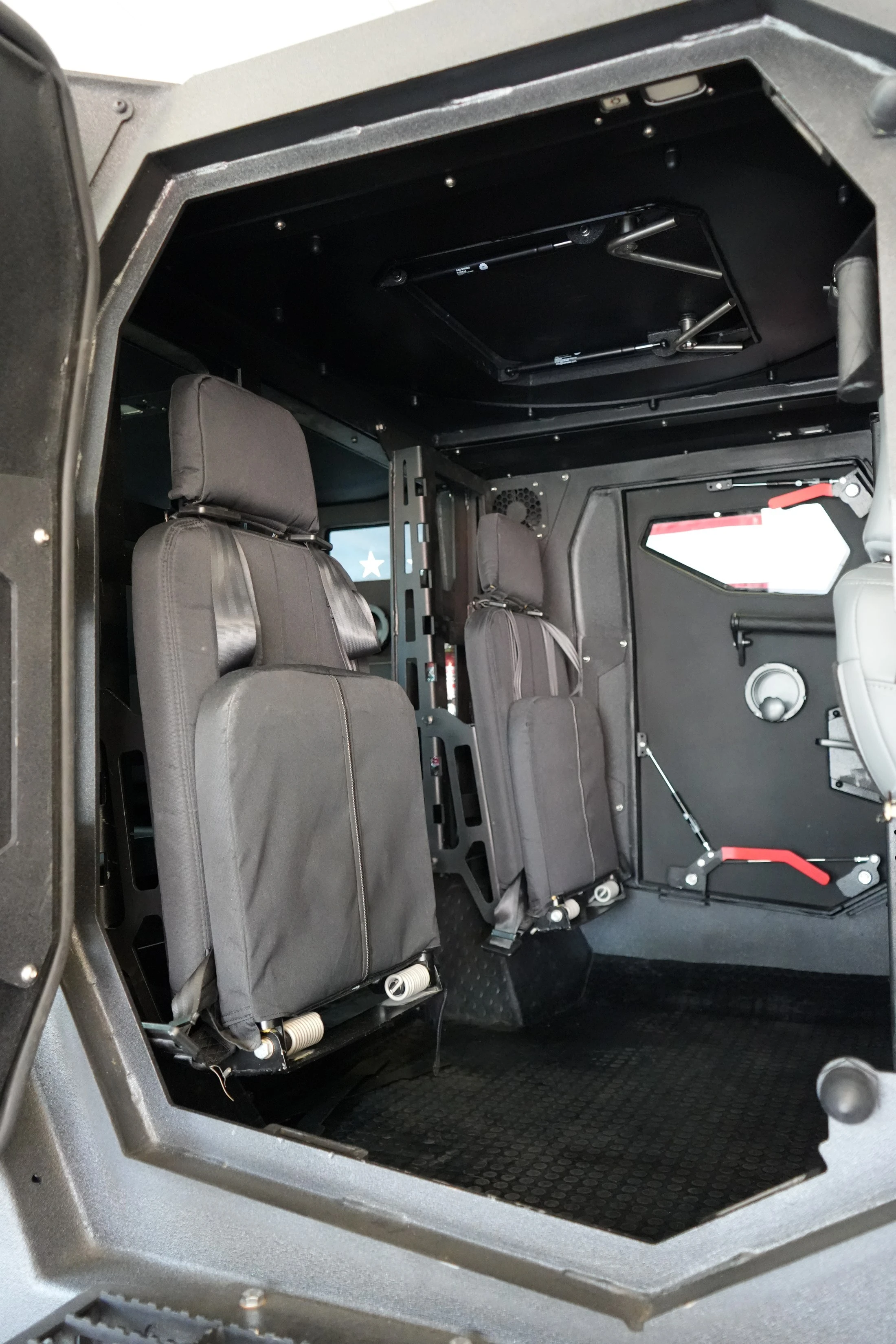 Renegade APC rear seating and interior layout