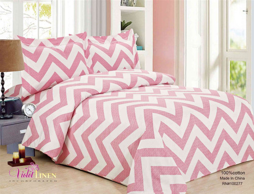 French Pink Waves Linen Set